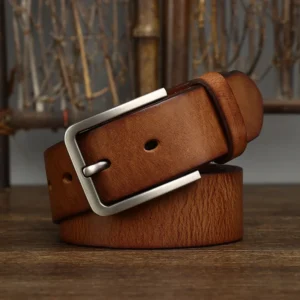 IRONEDGE™ 3.8CM Men’s Genuine Leather Belt – High Quality Jeans & Business Waist Strap 1