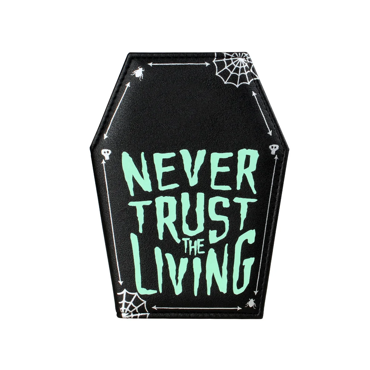 Never Trust The Living™ Glow Cardholder – Gothic Glow-in-the-Dark ID Wallet 1 Never Trust The Living™ Glow Cardholder – Gothic Glow-in-the-Dark ID Wallet 1