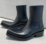 FORGEFRAME™ Mid-Tube Square Toe Leather Boots – Thick Heeled Statement Chelsea 5