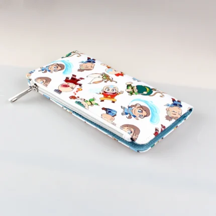 ForeverYoung™ Women’s Long Zipper Clutch Wallet – PU Card Holder with Cartoon Print 1