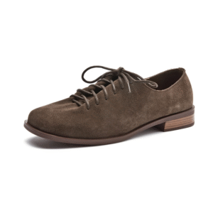 BRITANNIA™ Women's Oxford Loafers – Genuine Leather, British Style, Thick-Heeled Comfort