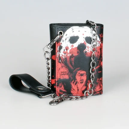 ReaperChain™ Horror Hip Hop Wallet with Chain – Trifold PU Leather Halloween Wallet for Men 2