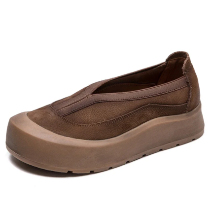 RomaRise Luxe™ | Women’s 4.5cm Cow Suede Platform Loafers – Chunky Ethnic Sneakers for Spring & Autumn