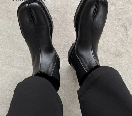 TabiCore™ Men's Split-Toe Chelsea Boots – High-Top Minimalist Thick Sole Boots 1