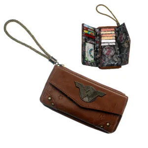 Willowthorn™ Embossed PU Wallet – Women’s Fashion Long Rivet Organizer Clutch 1