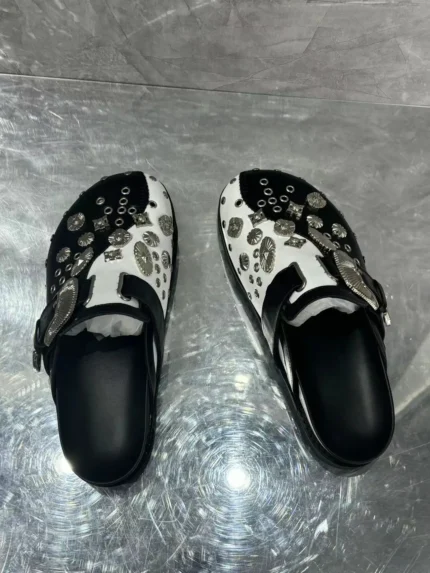 Solène™ Women’s Luxury Metal-Rivet Leather Mules 2