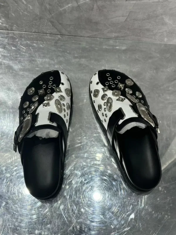 Solène™ Women’s Luxury Metal-Rivet Leather Mules 2