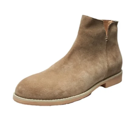 UNITYPUREMAX Men’s Yellow Suede Chelsea Boots 1