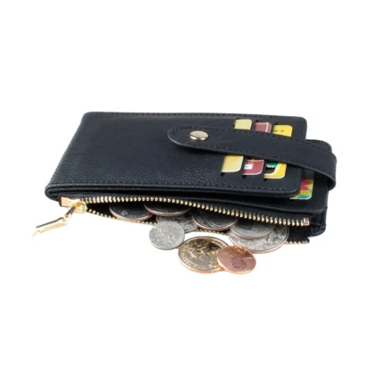 SlimFold™ Mini Clutch Wallet – Solid Color PU Coin Purse & Multi-Card Holder 2