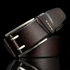 VintageForge™ Vintage Style 4CM Wide Leather Belt for Men – Genuine Cowboy Jeans Belt | UNITYPUREMAX™ 1