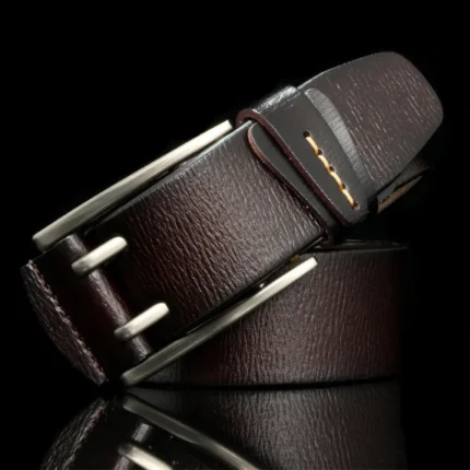 VintageForge™ Vintage Style 4CM Wide Leather Belt for Men – Genuine Cowboy Jeans Belt | UNITYPUREMAX™ 1