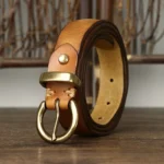 LADYNATURE™ 2.8CM Genuine Leather Women Belt – Retro Copper Buckle for Jeans & Dresses 3