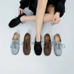 BRITANNIA™ Women's Oxford Loafers – Genuine Leather, British Style, Thick-Heeled Comfort 4