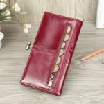 VintageLock™ Long Clutch Wallet for women – Genuine Leather Kiss Lock Italian Purse 3