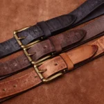 InkCraft™ 3.3cm Genuine Leather Unisex Belt – Vegetable Tanned Cowhide with Copper Pin Buckle 4
