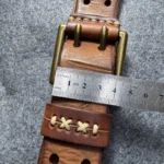 IRONHORSE™ 3.8CM Genuine Leather Men’s Belt – Pure Copper Horseshoe Buckle Casual Jeans Strap 3