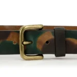 BattleForge™ Tactical Leather Belt – Genuine Cowskin Camouflage Belt with Brass Buckle, 3.3cm & 3.8cm 5