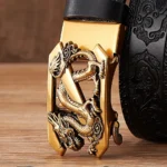 DRAGONSPIRAL™ 3.5CM Embossed Genuine Leather Belt – Automatic Buckle Dragon Pattern 5