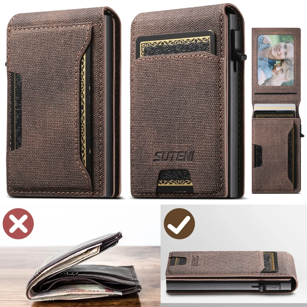 SLIDEVAULT™ Push-Out Card Wallet – 12 Card Capacity with Kickstand 11
