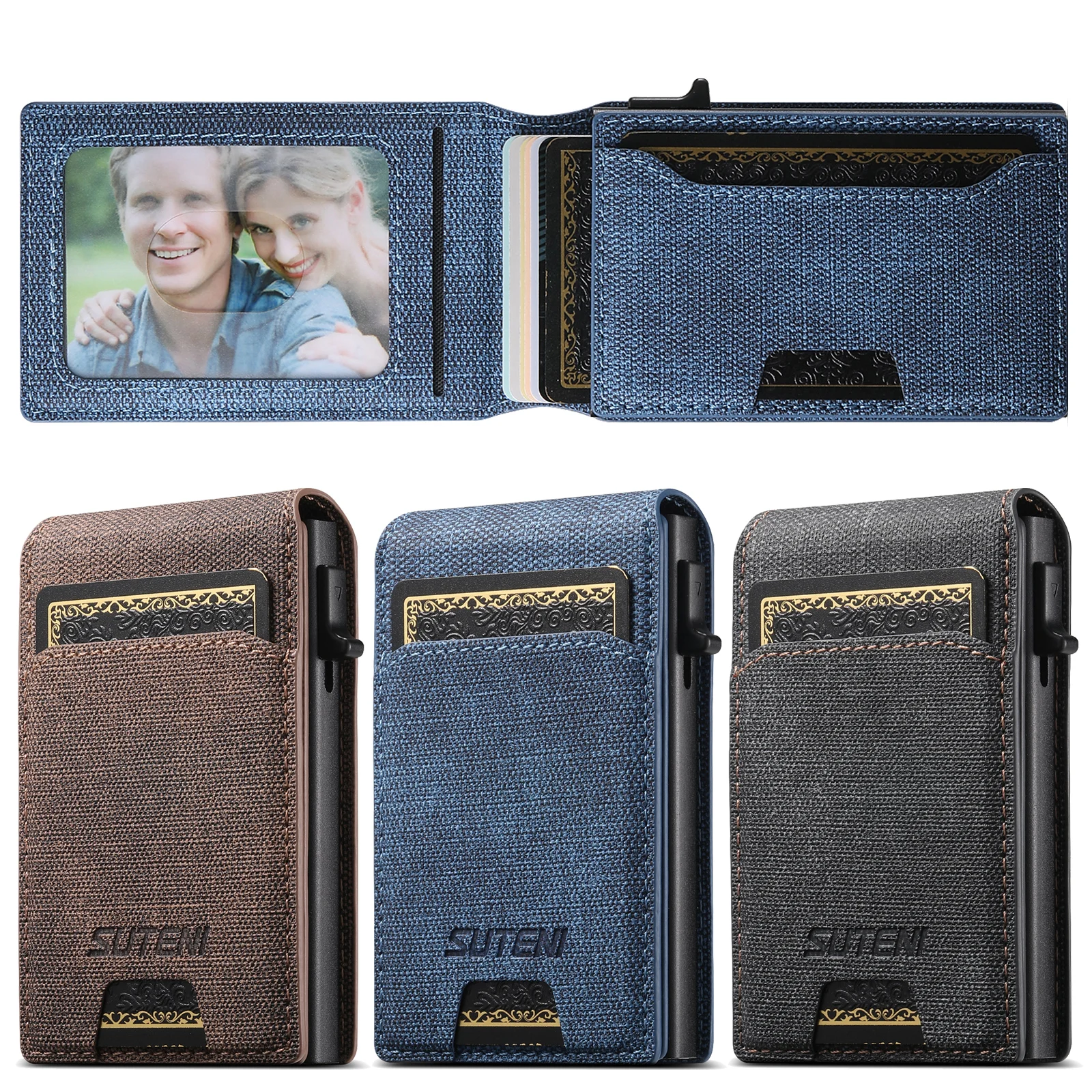 SLIDEVAULT™ Push-Out Card Wallet – 12 Card Capacity with Kickstand 4