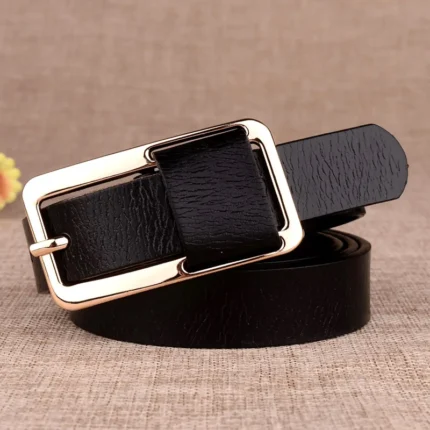 CANDYCORE™ Women Genuine Cowhide Belt – 2.3CM Luxury Pin Buckle Hip-Hop Leather Girdle 1
