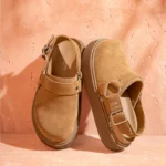 Solara™ Women's Suede Buckle Sandals – Handmade Cow Suede Flat Platform Outdoor Shoes 4