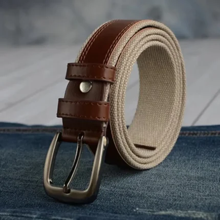 IronGrid™ 150CM Plus-Size Men’s Tactical Canvas Belt – Woven Military Web Belt with Pin Buckle 2