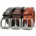 Logical Leather™ Men’s Heavy Duty Work Belt – Full Grain Genuine Leather Waistband 3.8CM 2