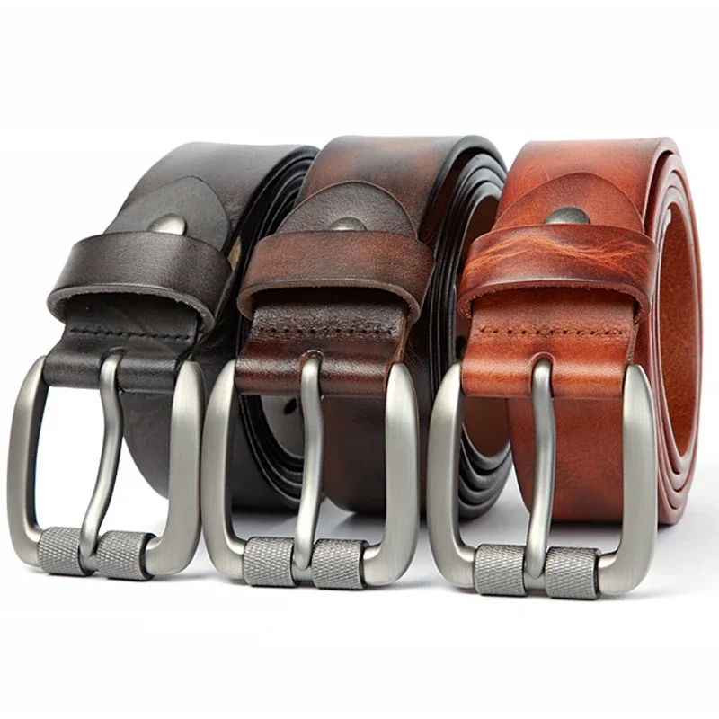 Logical Leather™ Men’s Heavy Duty Work Belt – Full Grain Genuine Leather Waistband 3.8CM 2