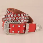 Glitzia™ 3.3CM Women’s Rhinestone Belt Buckles– Fashion Diamond Drill Wide Strap 1