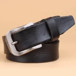BELLEFORGE™ 2.8CM Women’s Full-Grain Leather Designer Belt – Coffee Brown & Red Genuine Cowskin 3