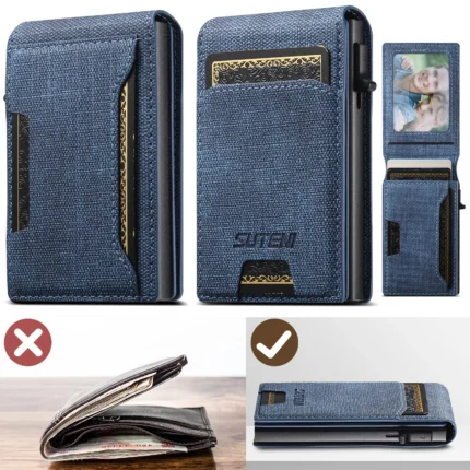 SLIDEVAULT™ Push-Out Card Wallet – 12 Card Capacity with Kickstand 1