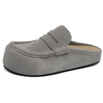 Murolo™ Suede Leather Backless Mules – Men's Vintage Slip-On Half Shoes 1