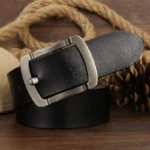 RUGGEDCRAFT™ Men’s 3.7CM Genuine Leather Belt – Vintage Pin Buckle Casual Jeans Strap 6