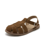 Maribel™ Retro Hollow Leather Baotou Sandals – Women's Flat Gladiator Caged Sandals 2