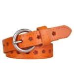 Starella™ Women’s Hollow Star Genuine Leather Belt – 2.3CM Candy Color Fashion Strap 3