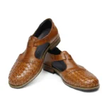 Caldrik™ Handmade Woven Cowhide Buckle Slippers - Men's Retro Leather Gladiator Sandals 6