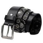 REBELFORGE™ 3.8CM Men’s Punk Leather Belt – Riveted Cowskin with Pin Buckle for Jeans 2