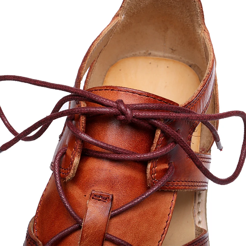 Verano™ Handcrafted Cowhide Leather Fisherman Sandals – Unisex Retro Gladiator Shoes 3