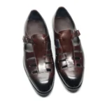 Alveron™ Men’s Genuine Leather Dress Sandals – Closed Toe Buckle Strap Formal Summer Shoes 5