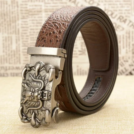 Imperius™ Dragon Buckle Men Belt – 3.5CM Genuine Leather Automatic Business Strap 2