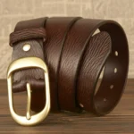 RegalCraft™ Men’s 3.8cm Genuine Leather Belt – Luxury Business Cowhide Belt with Metal Pin Buckle 5