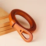 VELLARIA™ Luxury Thin Knot Design Cowhide Strap – Genuine Leather Women’s Belt for Dresses & Fashion Outfits 3