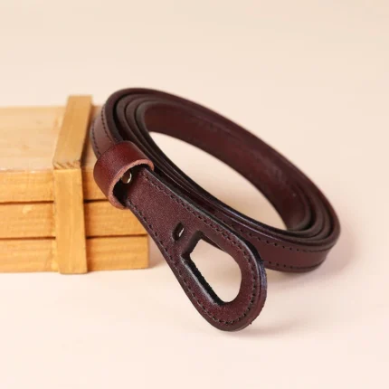 VELLARIA™ Luxury Thin Knot Design Cowhide Strap – Genuine Leather Women’s Belt for Dresses & Fashion Outfits 2