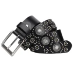 REBELFORGE™ 3.8CM Men’s Punk Leather Belt – Riveted Cowskin with Pin Buckle for Jeans 5