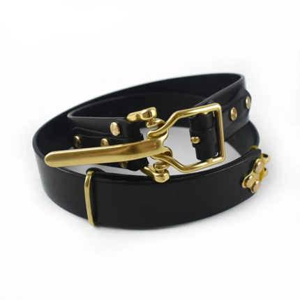 Valeforge™ 3.8CM Handmade Knight Belt – Genuine First Layer Cowhide with Brass Pin Buckle
