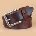 URBANHIDE™ 3.3CM Men’s Casual Cowhide Leather Belt – First Layer Cowskin with Pin Buckle 3