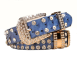 Luméra™ Women’s Designer Rhinestone Belt For Dresses – 2.6CM PU Leather Strap with Sparkling Buckle