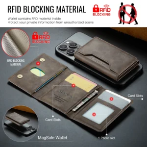 Luxury Magnetic Mini Wallet – Foldable Slim Purse for Men & Women 1