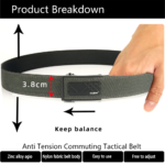 STRIKECORE™ 3.8cm Military Tactical Gun Belt – Nylon Automatic Buckle Duty Belt for Men 3